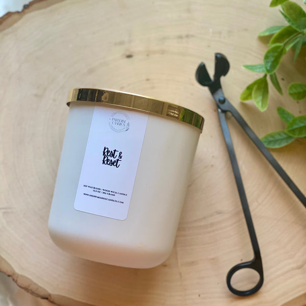 Rest & Reset Wood Wick Candle